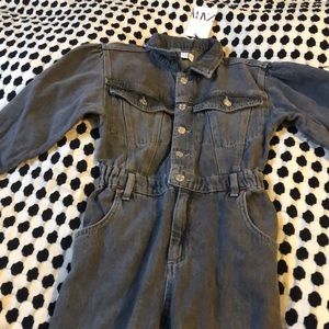ZaraKids Grey Denim Jumpsuit